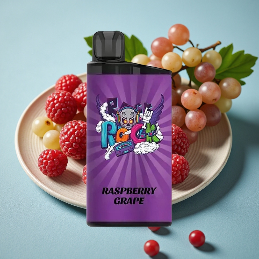 IGET BAR 3500 Puffs Vape Desechable Frambuesa Uva con Batería 1400 mAh y Bobina Mesh 1.2 Ohm