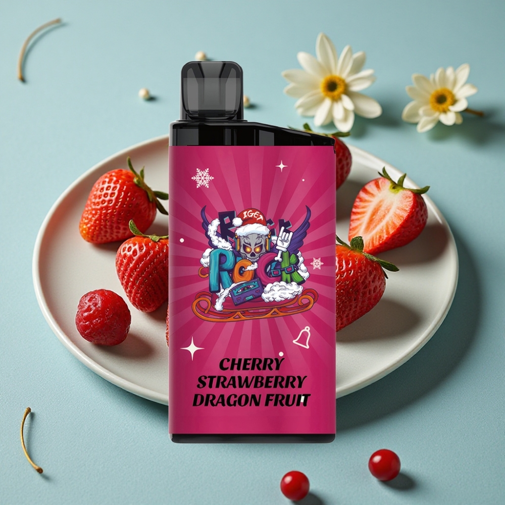 IGET Bar 3500 Puffs Vape Desechable Cereza Fresa Fruta del Dragón 1400 mAh 1.2 Ohm