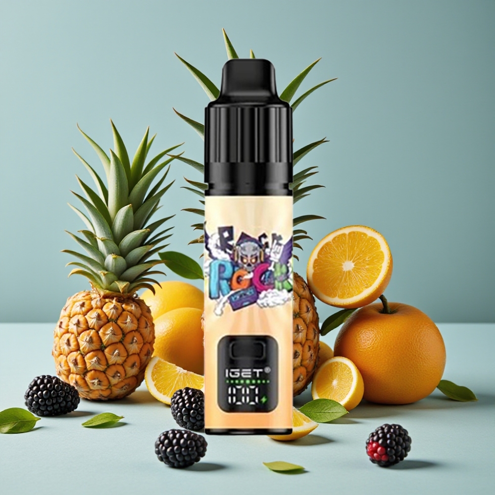 IGET BAR PLUS S3 POD 10000 Puffs 5% Nicotina 18 ml Sabor Mora Piña Naranja