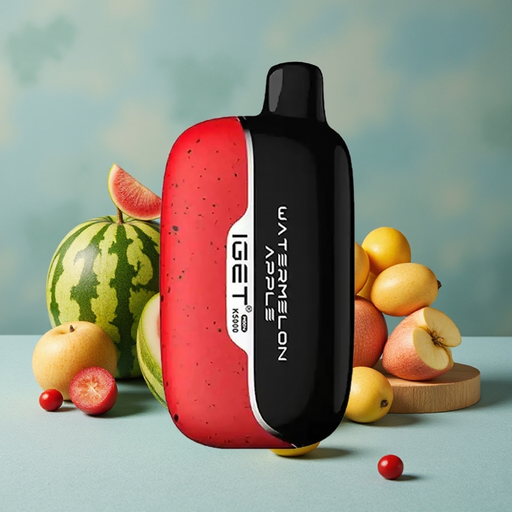 IGET Moon K5000 Puffs Desechable Sandía Manzana PC 1.35 Ohm 49.5x25.3x99.4 mm