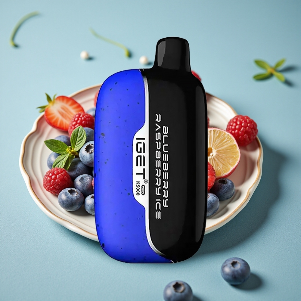 IGET Moon K5000 Puffs Disposable Vape - Arándano Frambuesa Hielo, 81.5 g, 1.35 Ohm Mesh Coil