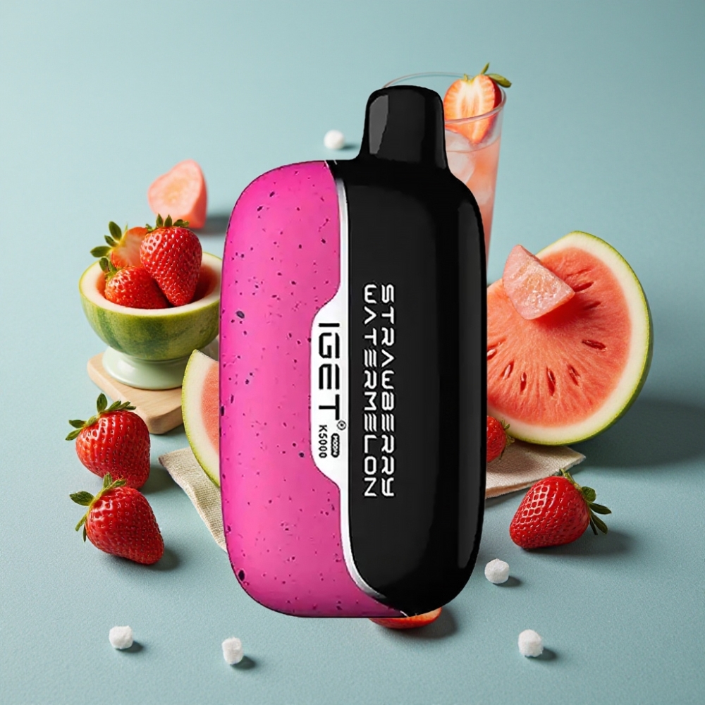 IGET Moon K5000 Puffs Disposable Vape Fresa Sandía Hielo 81.5g 1.35 Ohm Mesh Coil
