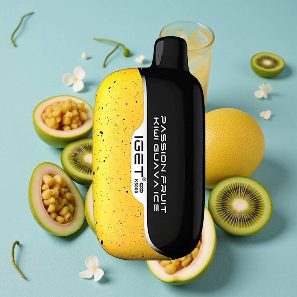 IGET Moon K5000 Puffs Disposable Vape Maracuyá Kiwi Guayaba Hielo - 81.5 g - 1.35 Ohm Mesh