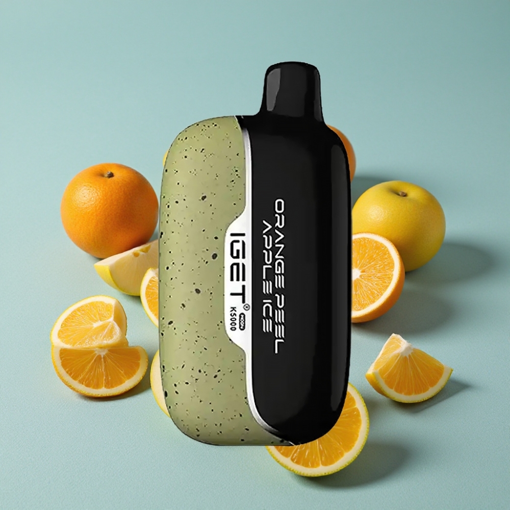 IGET Moon K5000 Puffs Disposable Vape Naranja Manzana Hielo – 81.5 g, 1.35 Ohm, 49.5x25.3x99.4 mm