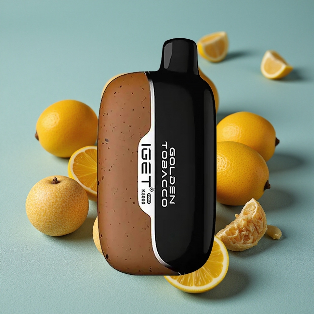 IGET Moon K5000 Puffs Disposable Vape Tabaco Dorado 81.5 g PC 1.35 Ohm