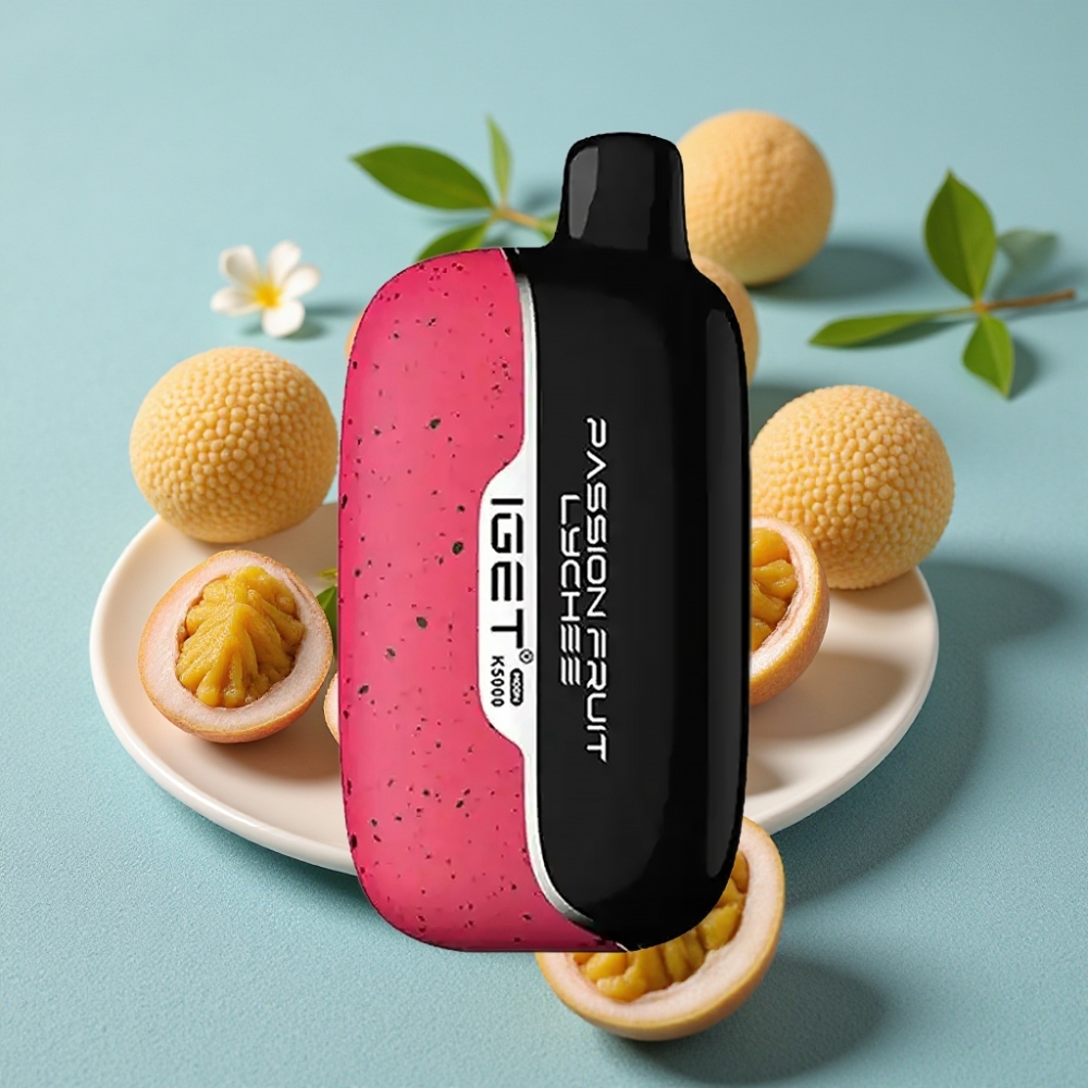 IGET Moon K5000 Puffs Dispositivo Vape Desechable Fruta de la Pasión Lichi – 81.5 g, 1.35 Ohm, 49.5x25.3x99.4 mm