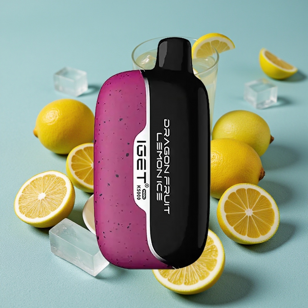 IGET Moon K5000 Puffs Dragon Fruit Limón Hielo – 81.5g, PC, Malla 1.35 Ohm, 49.5x25.3x99.4 mm