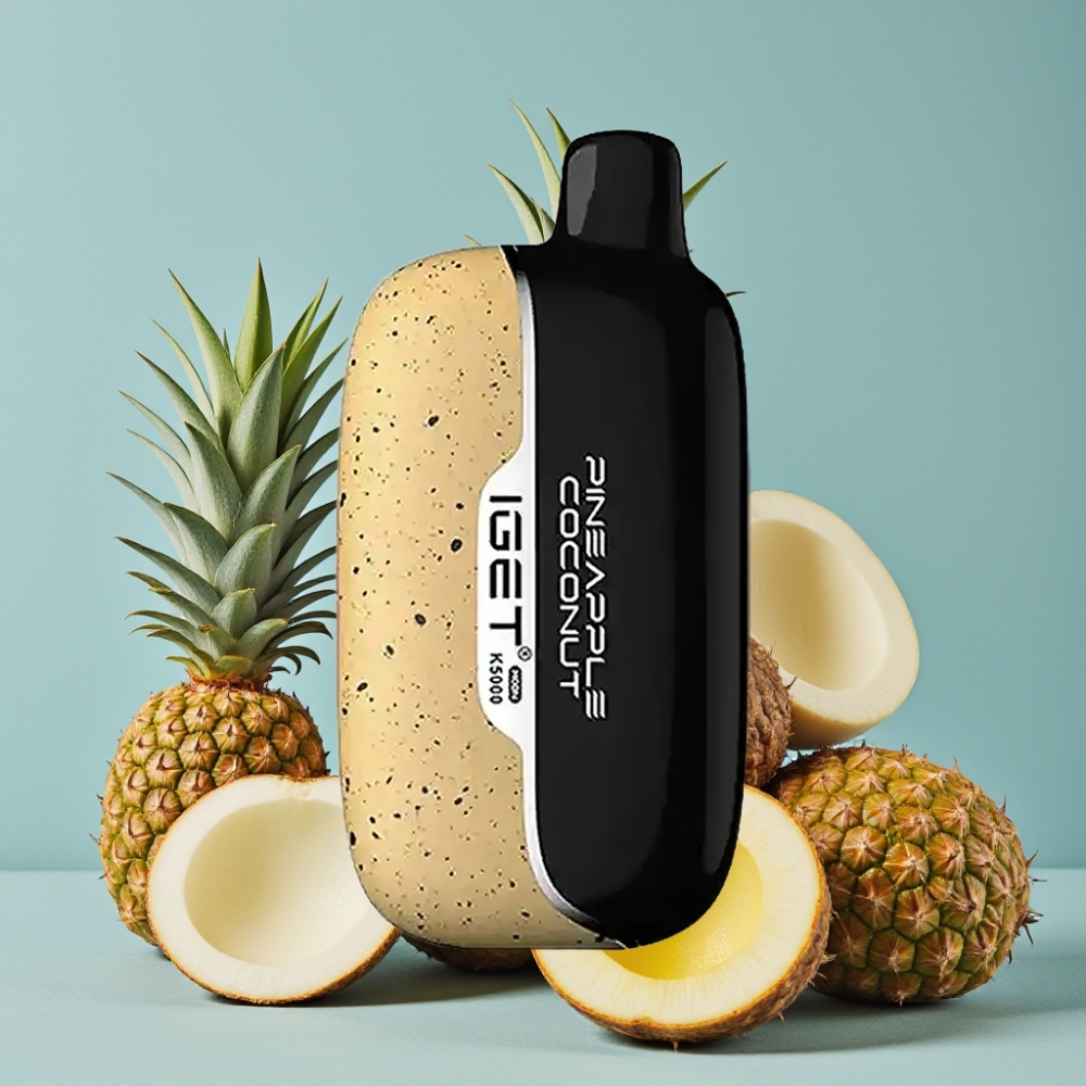 IGET Moon K5000 Puffs Vape Desechable Piña Coco, 81.5 g, Bobina Mesh 1.35 Ohm