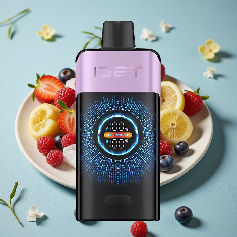 IGET ONE 12000 Puffs Disposable Vape Modo Regular 12000 Puffs, 2700 mAh, Frutos Rojos Ice