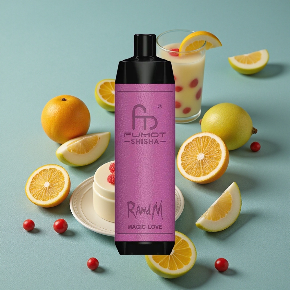 RandM Fumot Shisha 10000 Puffs 18ml Amor Mágico Disposable Vape con LED y Tipo-C