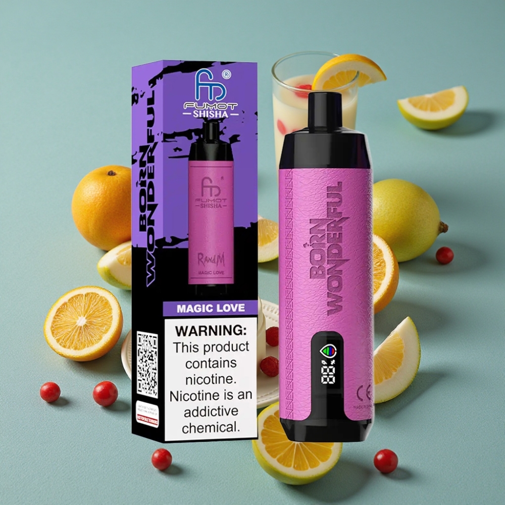 RandM Fumot Shisha 10000 Puffs 18ml Amor Mágico Disposable Vape con LED y Tipo-C