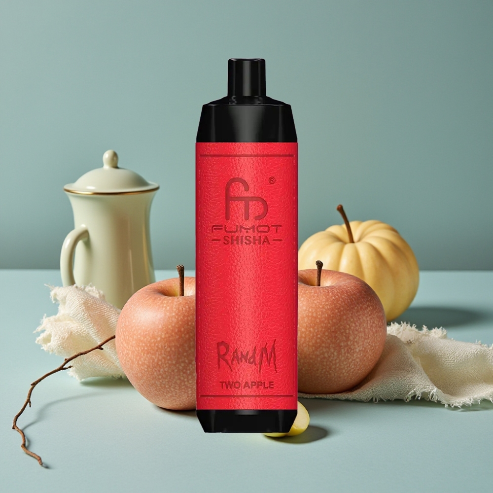 RandM Fumot Shisha 10000 Puffs 18ml Doble Manzana LED Tipo-C 850mAh 0.6ohm 0.5% Nic