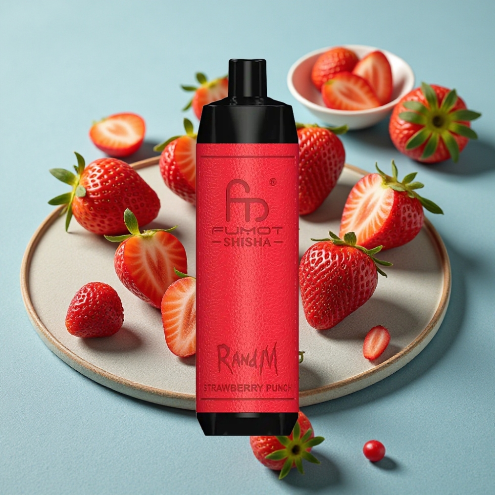 RandM Fumot Shisha 10000 Puffs 18ml e-líquido 0.5% Nicotina Sabor Fresa Punch
