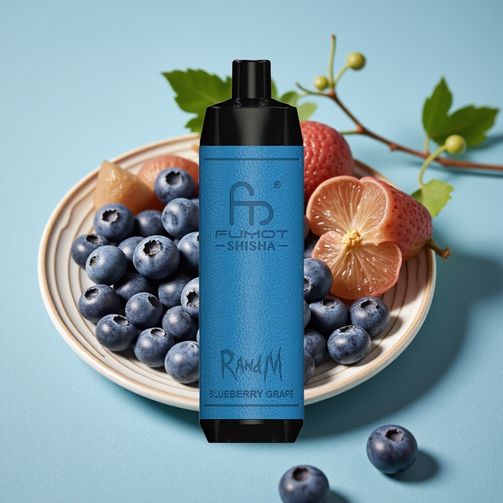 RandM Fumot Shisha 10000 Puffs 18ml e-líquido 850mAh Batería Sabor Arándano Uva