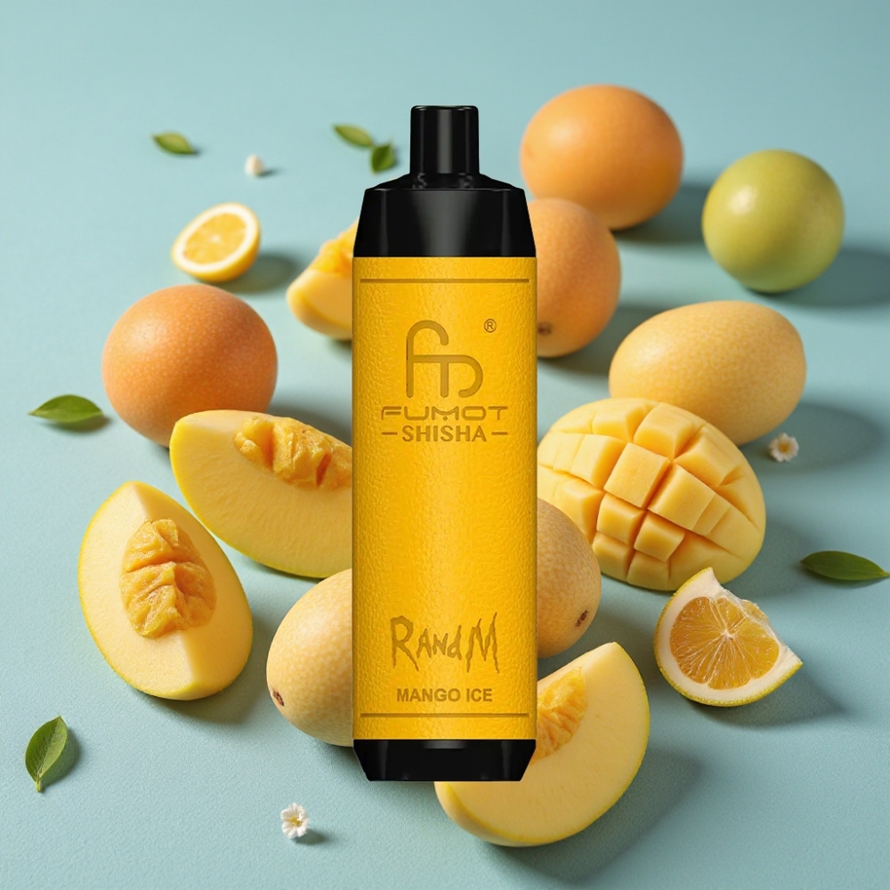 RandM Fumot Shisha 10000 Puffs Disposable Vape Mango Hielo 18ml 0.5% Nicotina