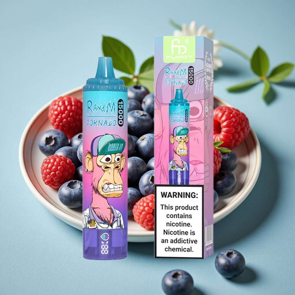 RandM Fumot Tornado 15000 Puffs 25ml 850mAh Azul Frambuesa vape al por mayor España