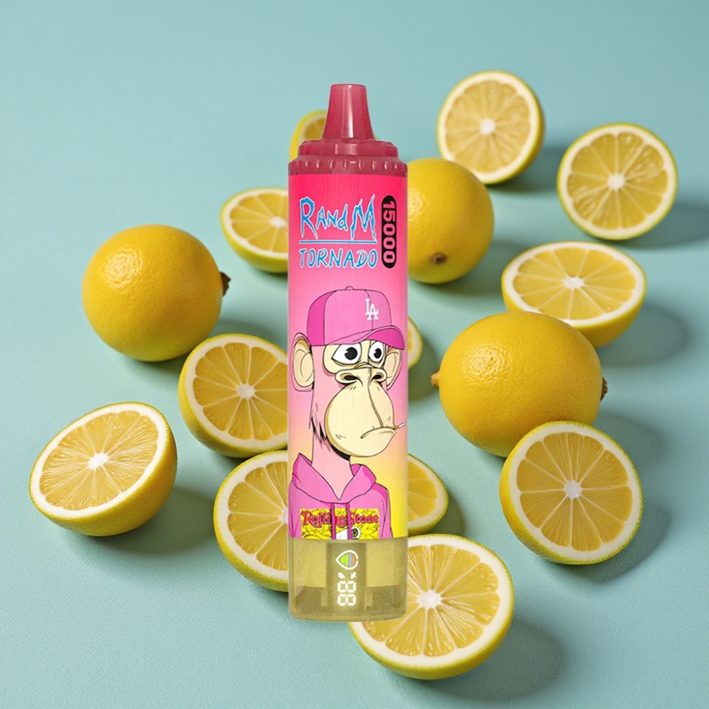 RandM Fumot Tornado 15000 Puffs 25ml 850mAh LCD Limón vape al por mayor España