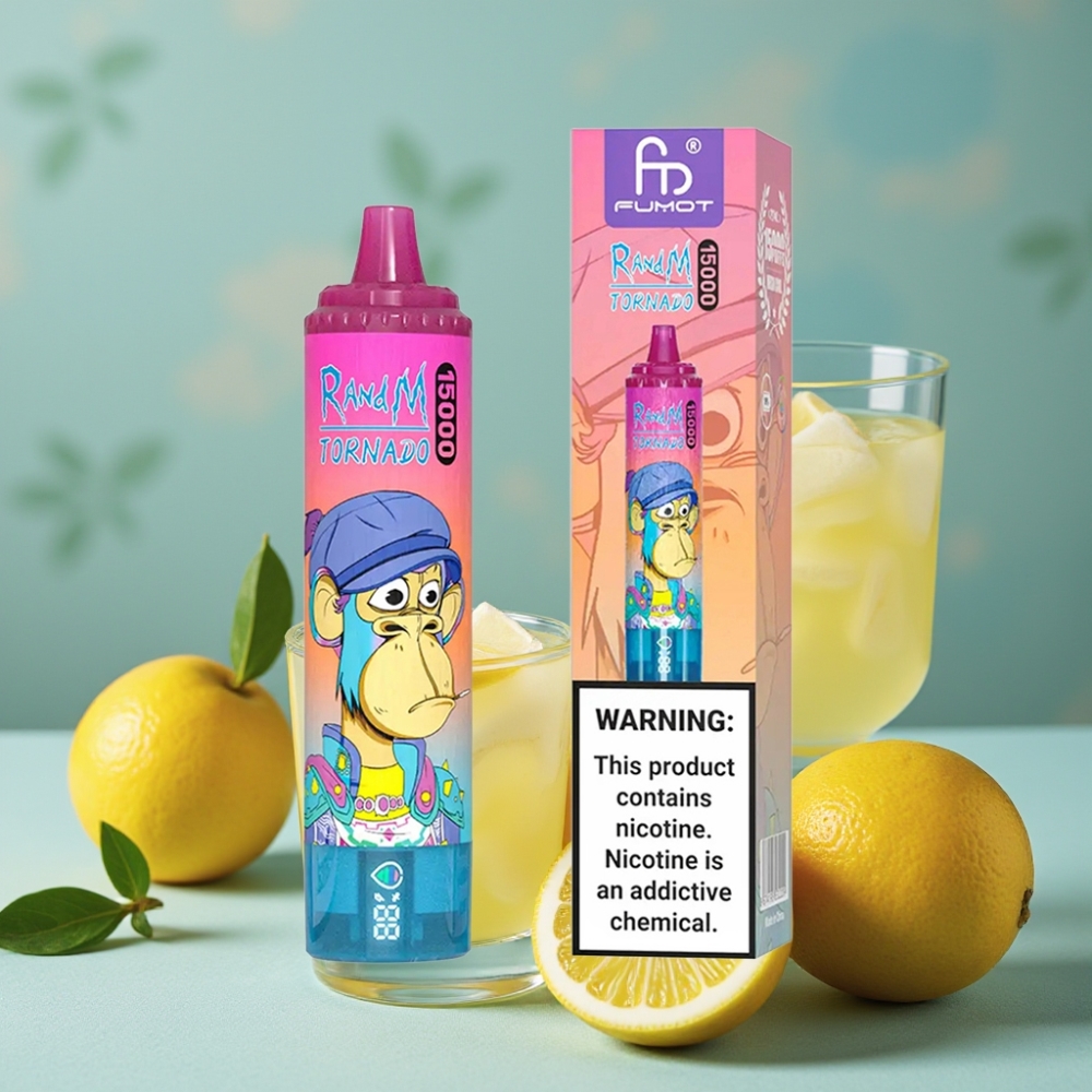 RandM Fumot Tornado 15000 Puffs 25ml 850mAh LCD Limonada vape al por mayor España
