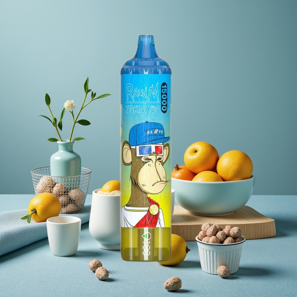 RandM Fumot Tornado 15000 Puffs 25ml 850mAh LCD Tipo-C Azul Mr vape al por mayor España