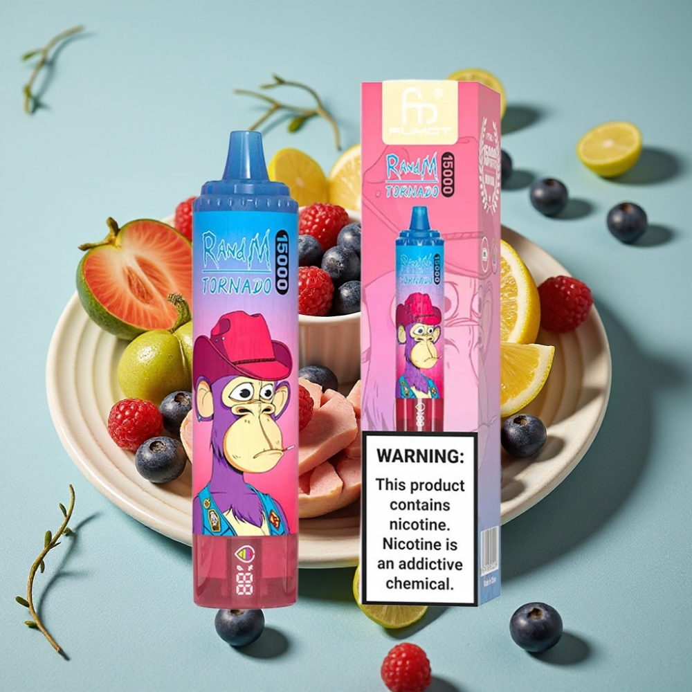 RandM Fumot Tornado 15000 Puffs 25ml 850mAh Tipo-C LCD Baya Mixta vape al por mayor España