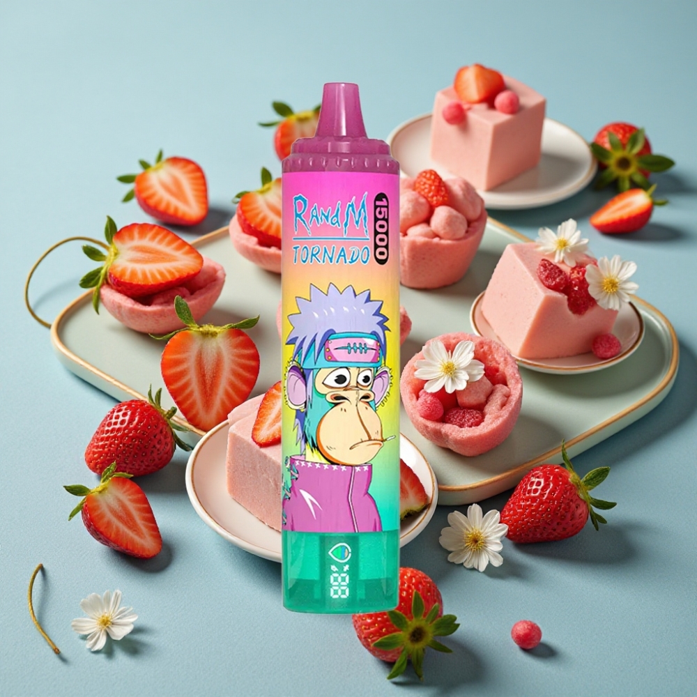 RandM Fumot Tornado 15000 Puffs 25ml 850mAh Tipo-C LCD Fresa Hielo