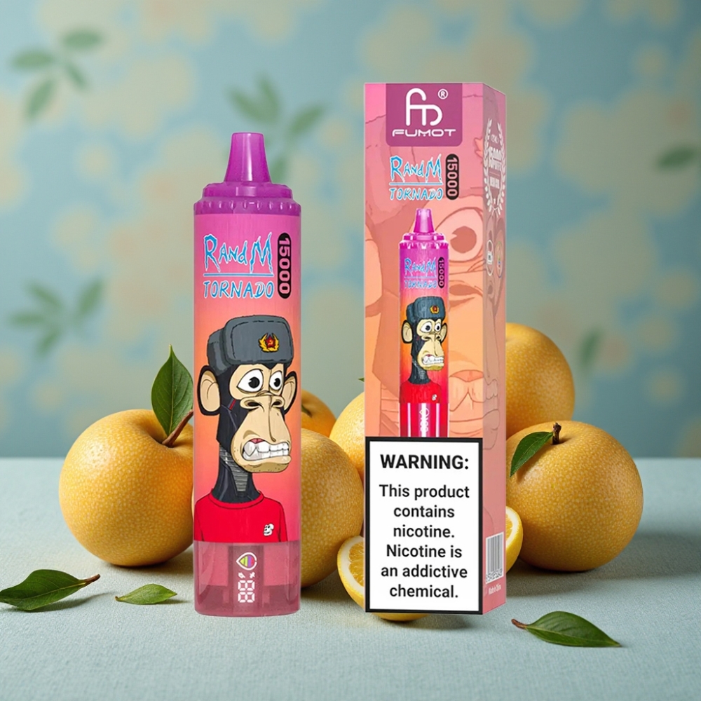 RandM Fumot Tornado 15000 Puffs 25ml 850mAh Tipo-C LCD Fruta del Dragón