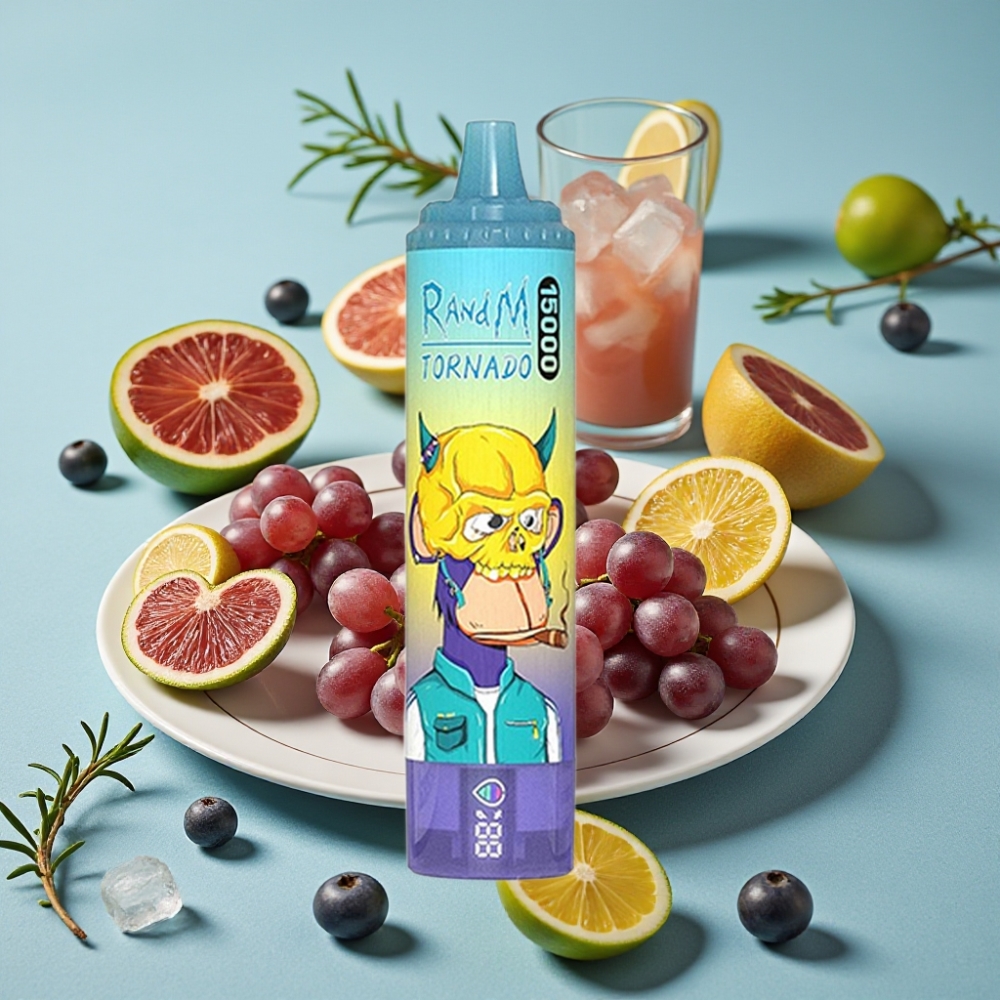 RandM Fumot Tornado 15000 Puffs 25ml 850mAh USB-C LCD Uva Hielo vape al por mayor España