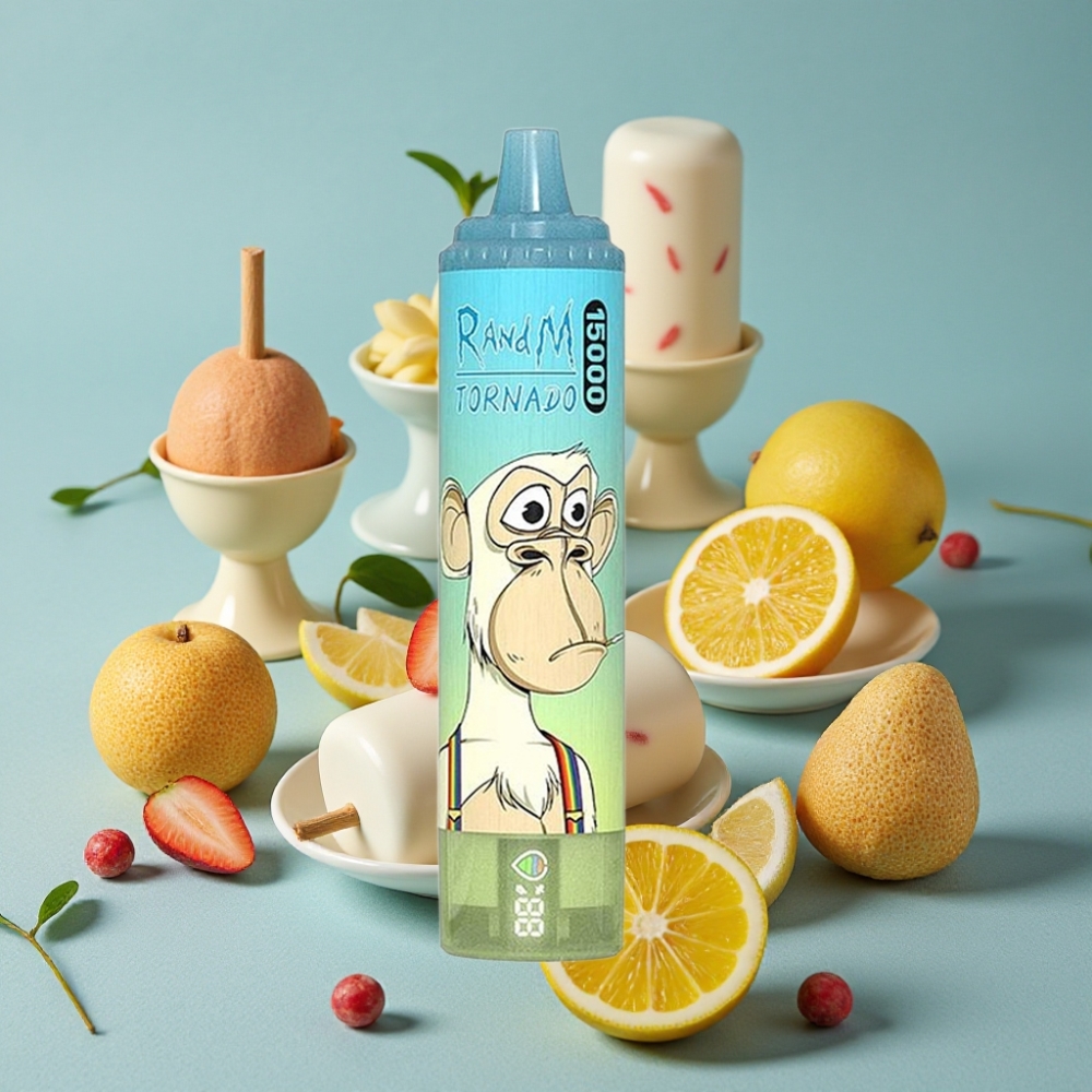 RandM Fumot Tornado 15000 Puffs 25ml Ice Pop USB-C LCD 850mAh Mesh 0.9 Ohm