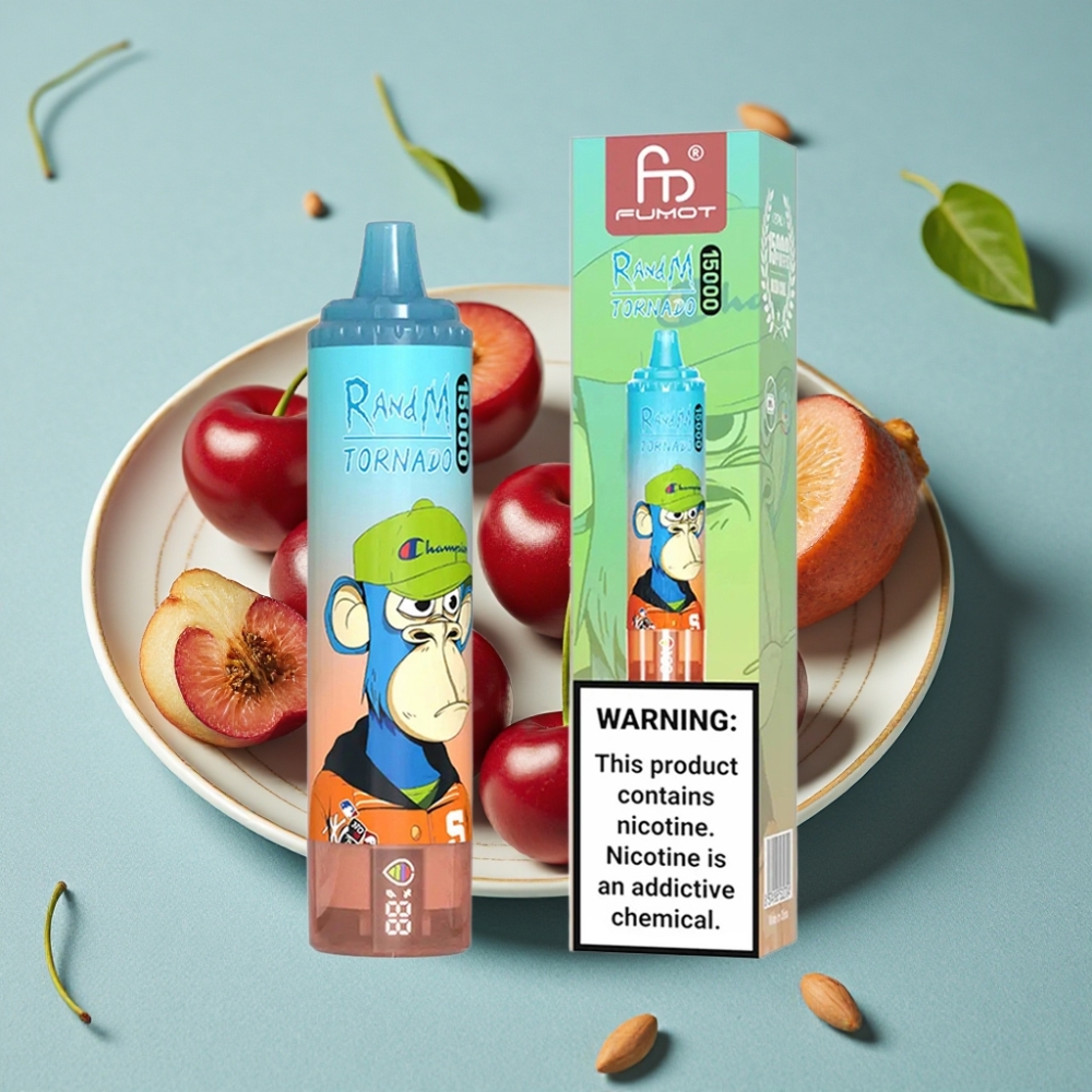 RandM Fumot Tornado 15000 Puffs LCD Tipo-C Recargable Cereza Cola vape al por mayor España