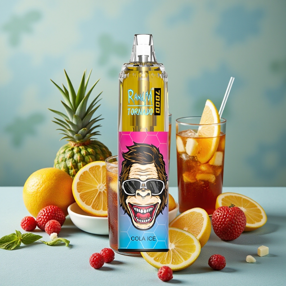 RandM Fumot Tornado 7000 Puffs 14ML 850MAH Malla Ajustable Cola Helada