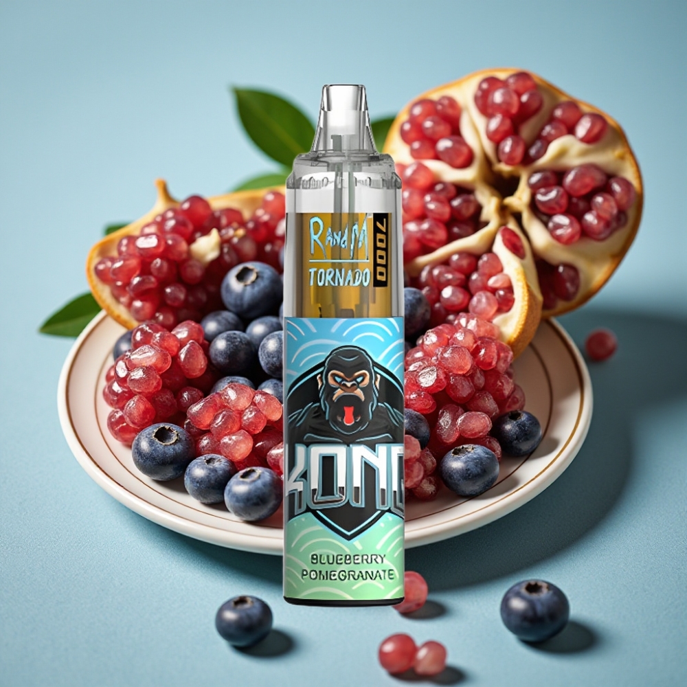 RandM Fumot Tornado 7000 Puffs 14ML 850MAH Tipo-C Arándano Granada