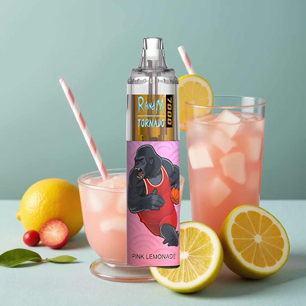 RandM Fumot Tornado 7000 Puffs 14ML E-liquid 850MAH Pink Lemonada vape al por mayor España