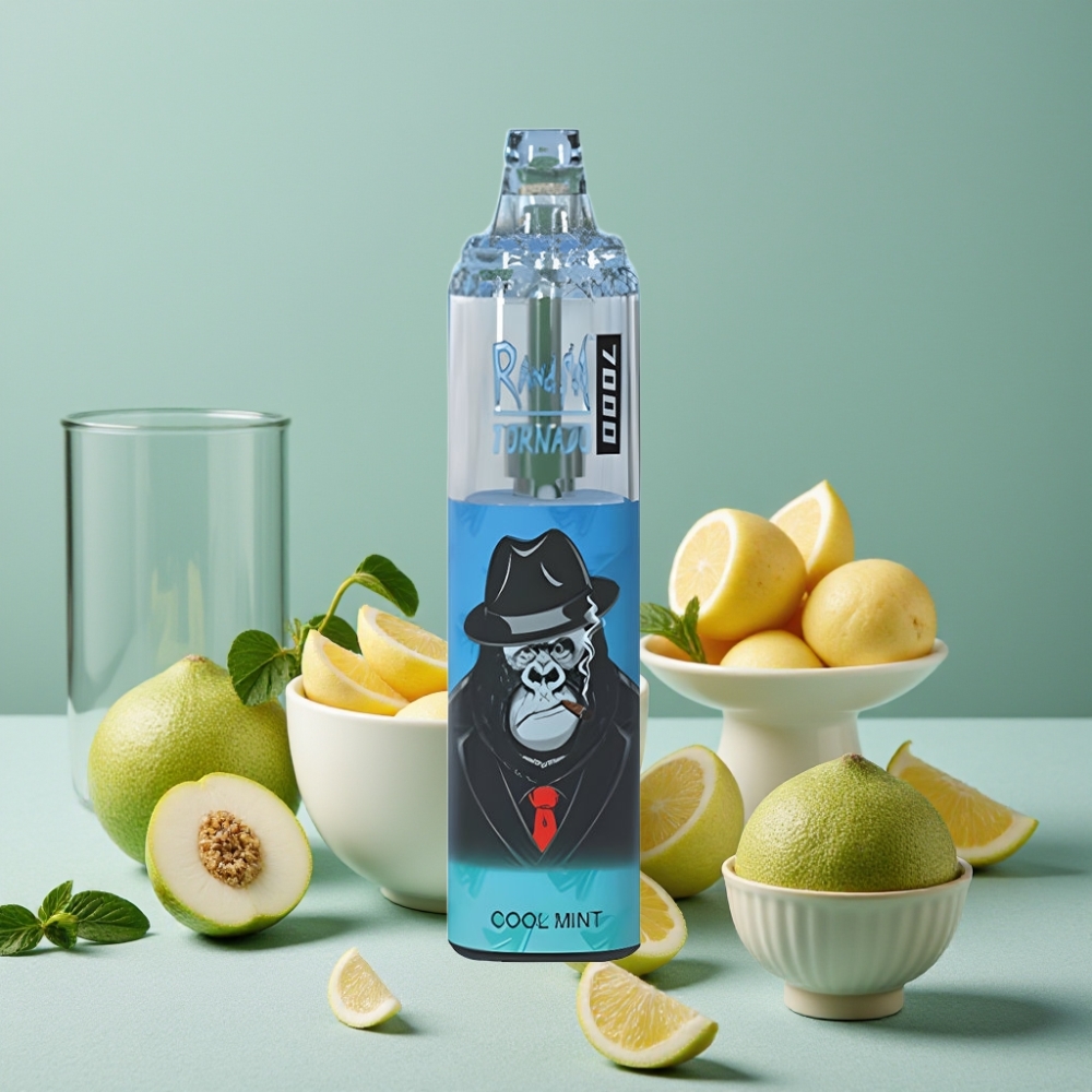 RandM Fumot Tornado 7000 Puffs 14ML E-liquid Menta Fresca Tipo-C RGB Ajustable