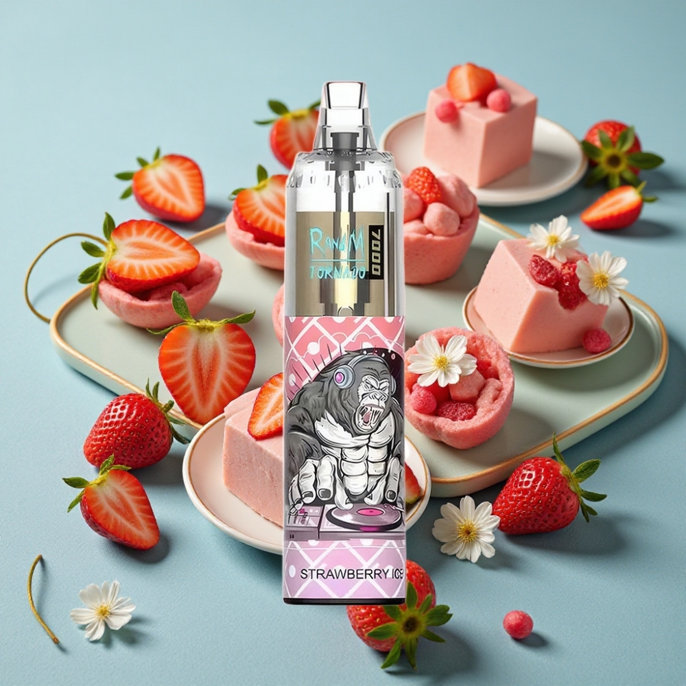 RandM Fumot Tornado 7000 Puffs 14ML Fresia Hielo RGB Tipo-C Aire Ajustable