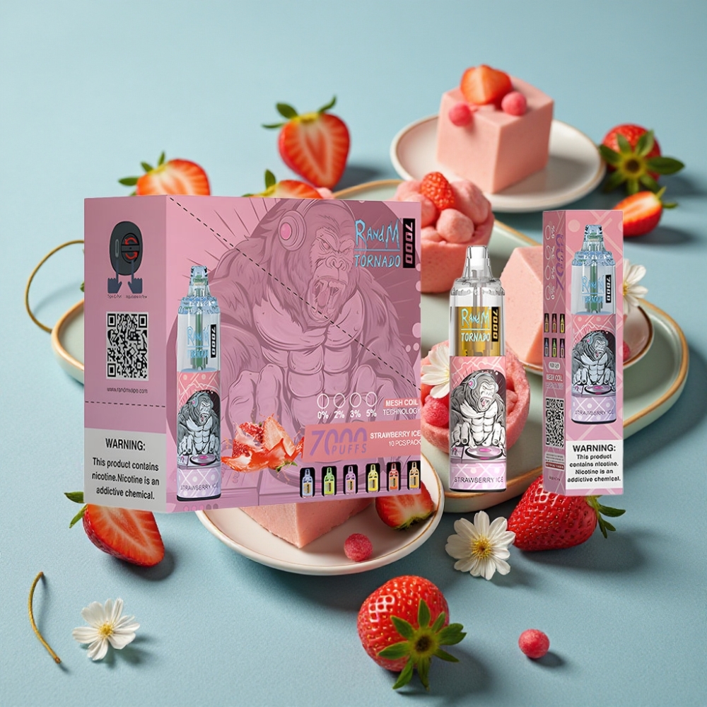 RandM Fumot Tornado 7000 Puffs 14ML Fresia Hielo RGB Tipo-C Aire Ajustable