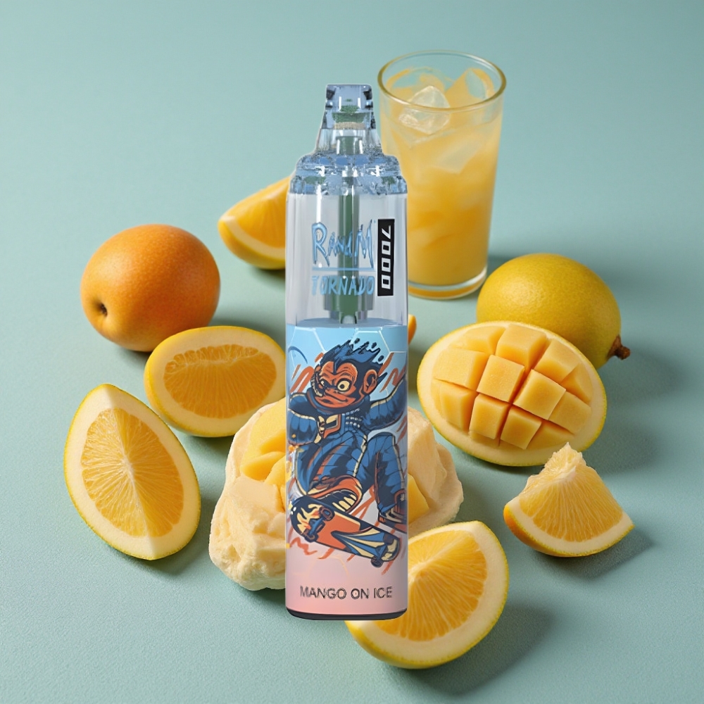 RandM Fumot Tornado 7000 Puffs 14ML Mango Helado RGB Light Air-Adjustable