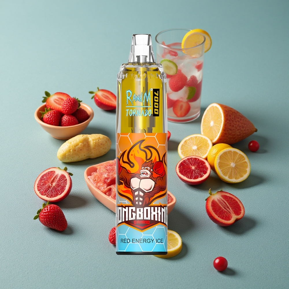 RandM Fumot Tornado 7000 Puffs 14ML RGB Light Ajuste de Aire Sabor Energía Roja Hielo