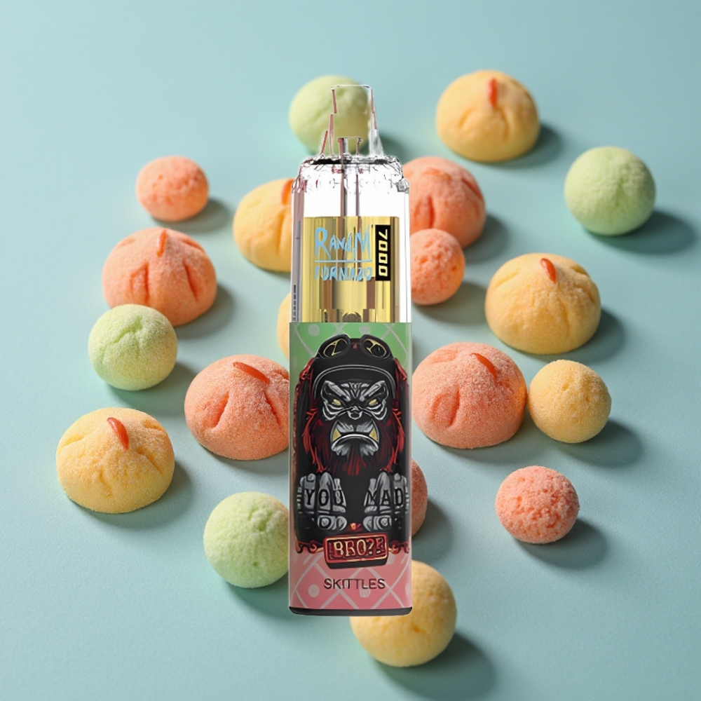 RandM Fumot Tornado 7000 Puffs 14ML Skittles Tipo-C RGB Ajustable de Aire