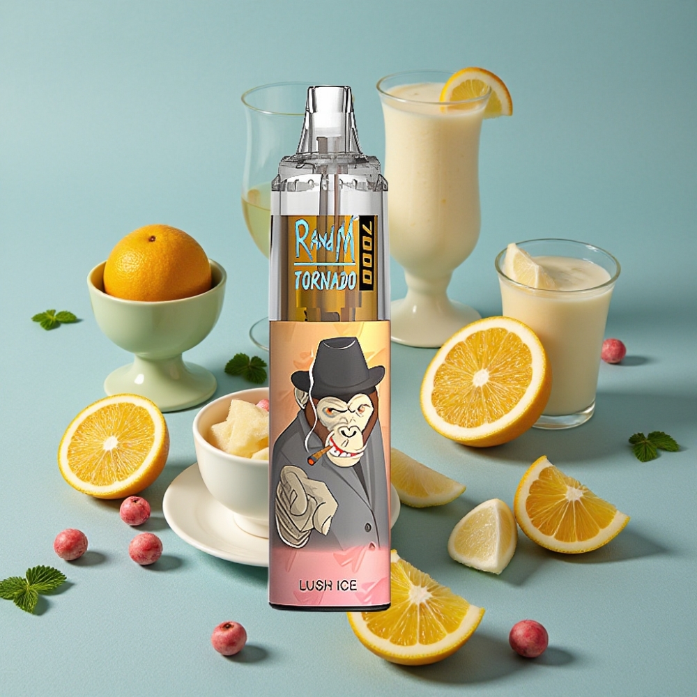 RandM Fumot Tornado 7000 Puffs Dispositivo Vape 14ML Hielo Fresco Ajuste de Aire RGB