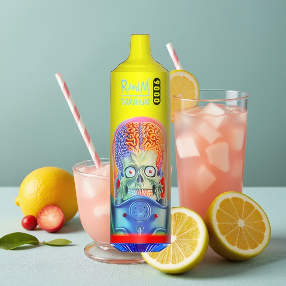 RandM Tornado 9000 Puffs 18 mL Pantalla RGB Limonada Rosa vape al por mayor España