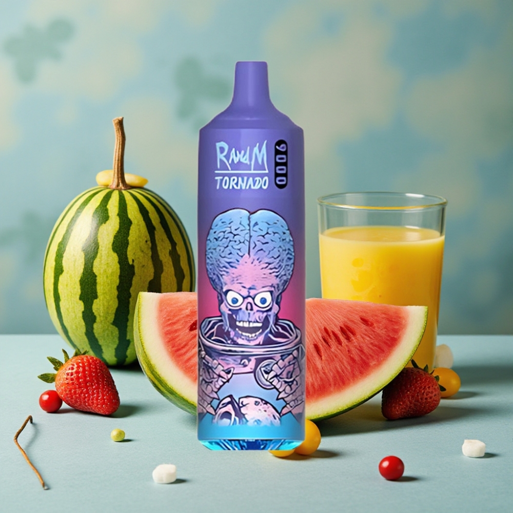 RandM Tornado 9000 Puffs 18 mL Pantalla RGB Recargable Sandía Brazz Hielo