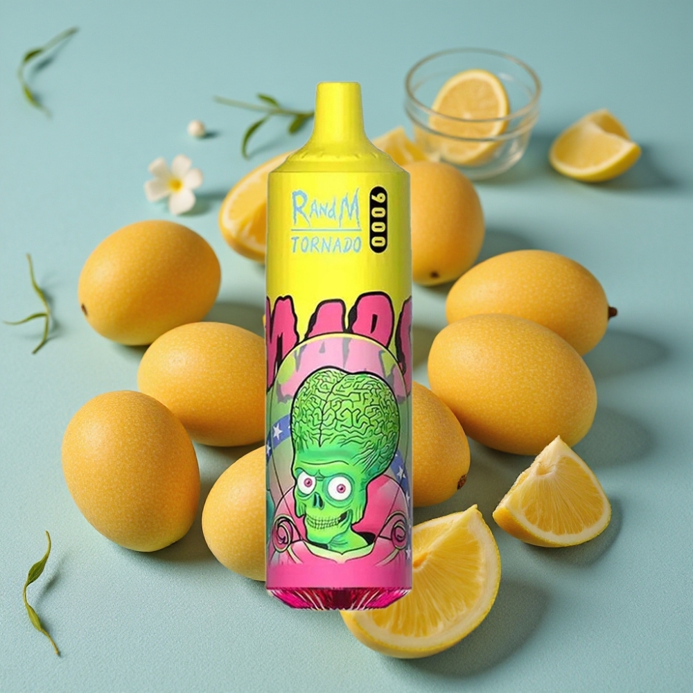 RandM Tornado 9000 Puffs Triple Mango Pantalla RGB Recargable 18 mL Bobina Mesh