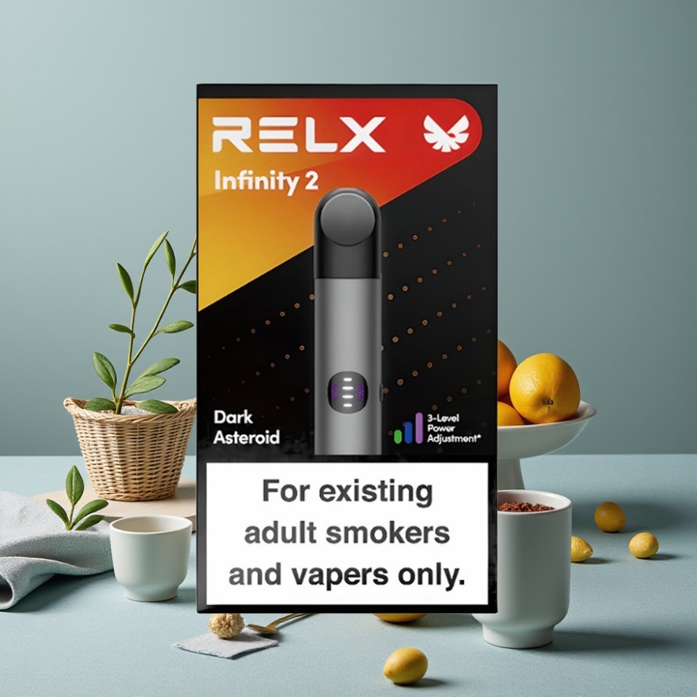 RELX Infinity 2 600-650 puffs 1.9 ml Gris acabado metálico 440mAh USB-C