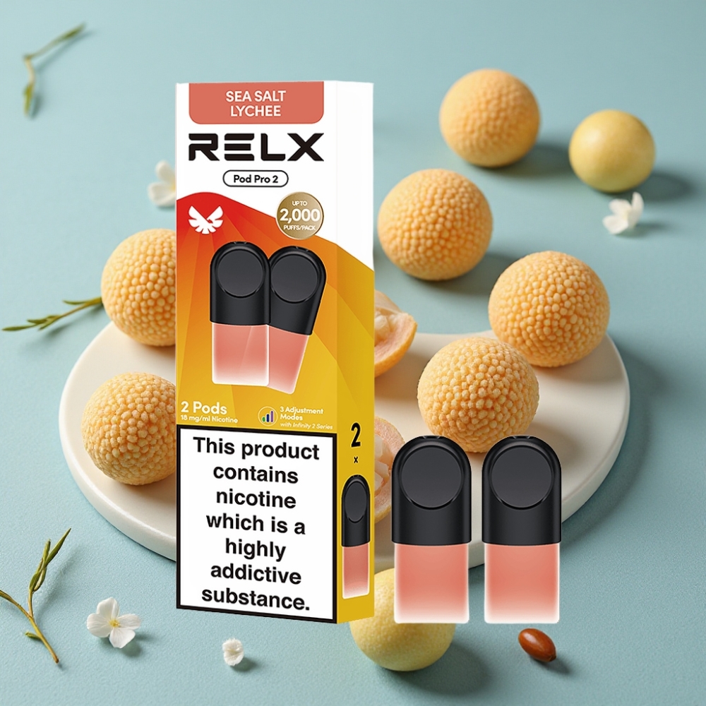 RELX Pod Pro 2 600 Puffs 1.8% Sal Marina Lichi 1.9ml 3 Modos vape al por mayor España