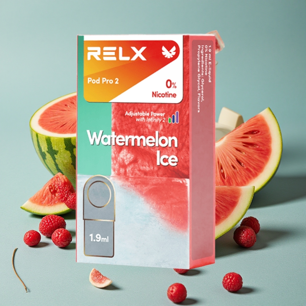 RELX Pod Pro 2 600 Puffs 1.9ml 0% Nicotina Sandía Helada Eco/Smooth/Boost Mode