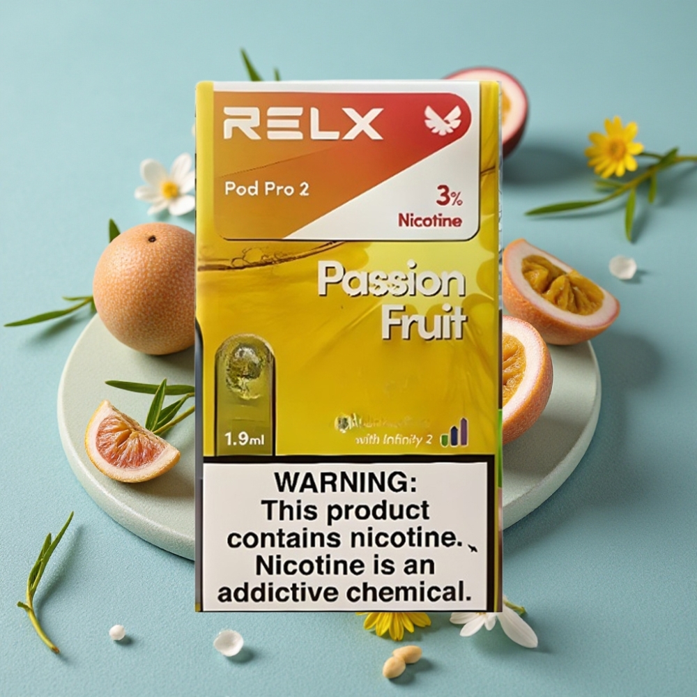 RELX Pod Pro 2 600 Puffs 1.9ml Maracuyá 3% Nicotina Modos Eco/Smooth/Boost