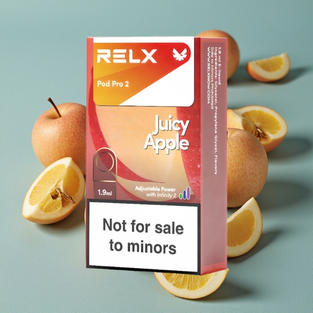 RELX Pod Pro 2 600 puffs 1.9ml 0% nic Manzana Jugosa 2/3 pods Eco/Smooth/Boost