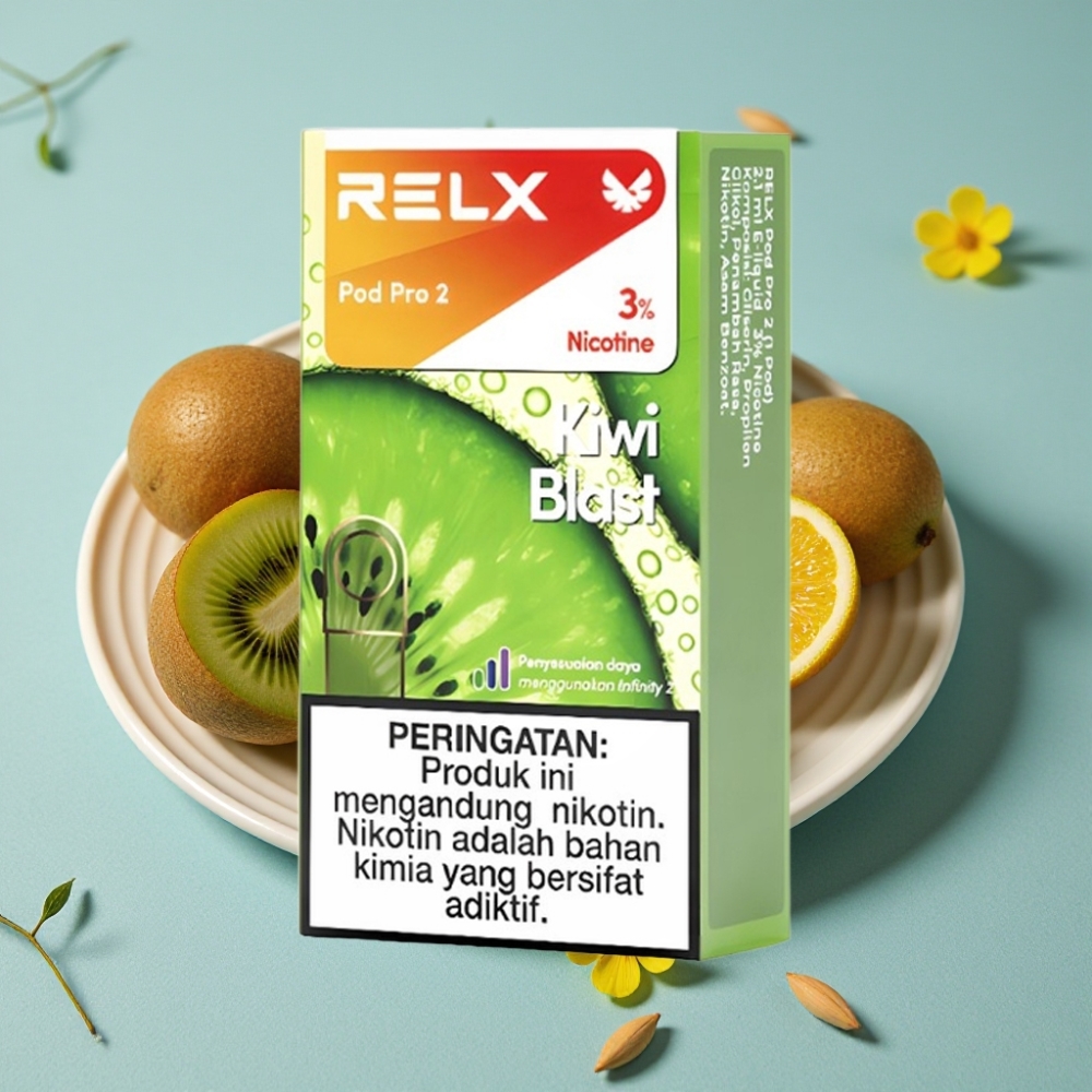 RELX Pod Pro 2 600 puffs 3% Nicotine 1.9ml Explosión de Kiwi Modos Eco/Smooth/Boost