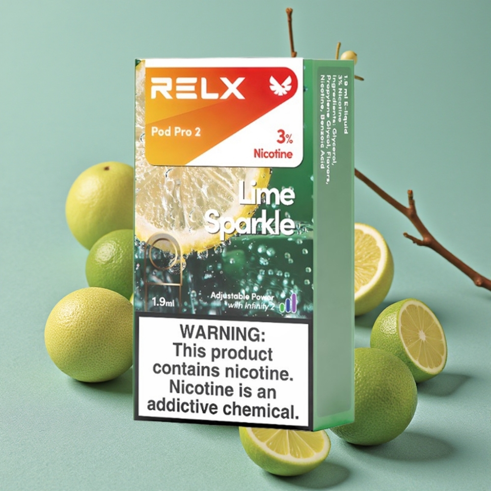RELX Pod Pro 2 600 puffs 3% nic 1.9ml 3 modos de voltaje Sabor Limón Brillante