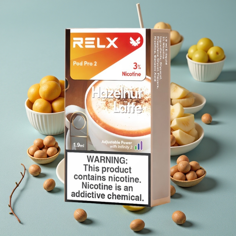 RELX Pod Pro 2 600 puffs 3% nicotina 1.9ml Avelana Latte Modos Eco/Smooth/Boost